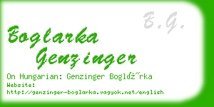 boglarka genzinger business card